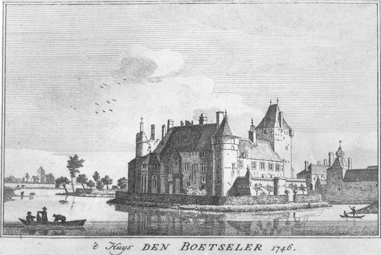 Castello di Boetzelaer 1746, incisione da un disegno di Jan de Beijer da Jan de Beijer