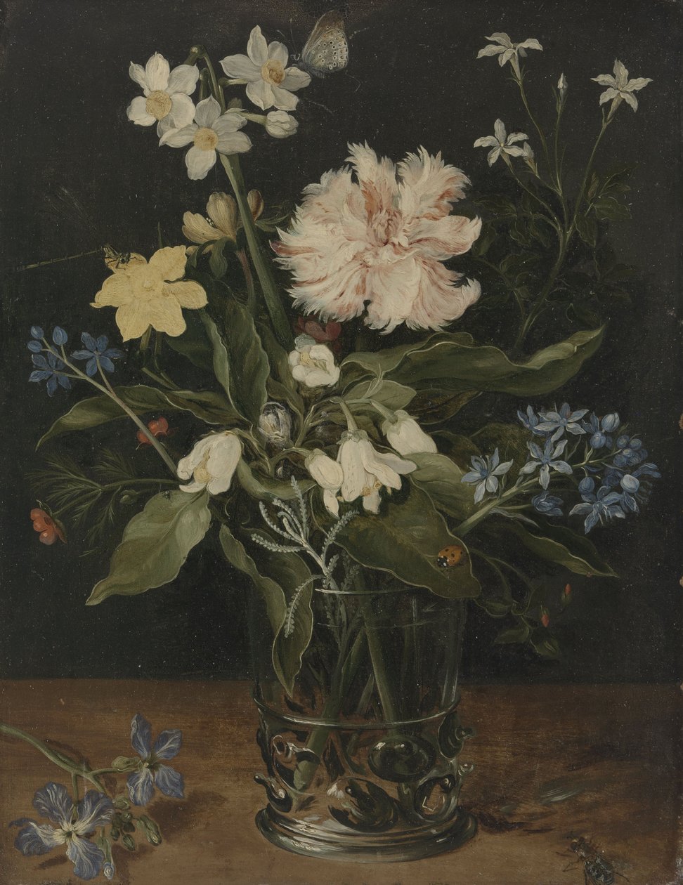 Natura morta con fiori in un bicchiere da Jan the Elder Brueghel