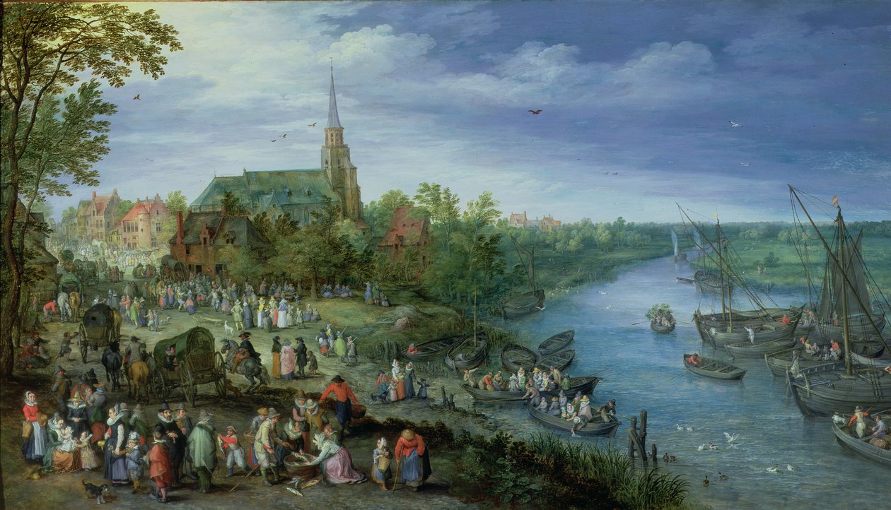 La Fiera Annuale della Parrocchia a Schelle, 1614 da Jan the Elder Brueghel