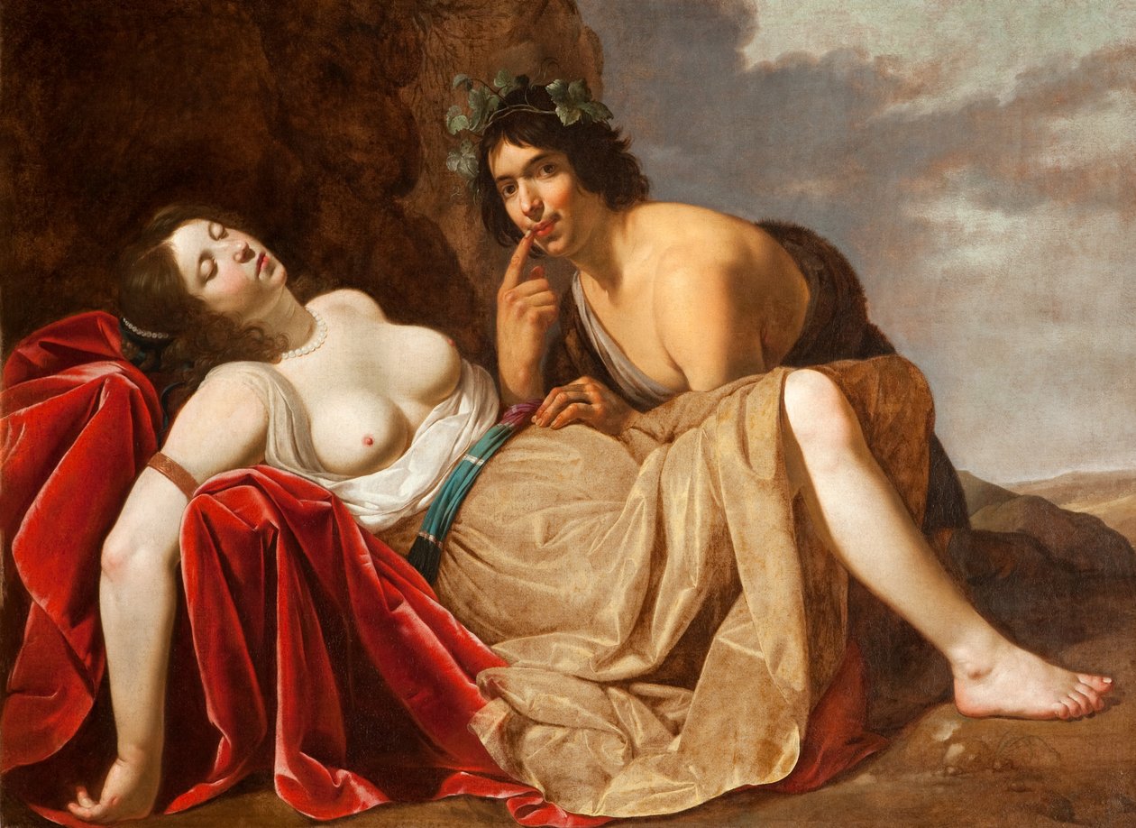 Pastore e ragazza addormentata da Jan van Bijlert or Bylert