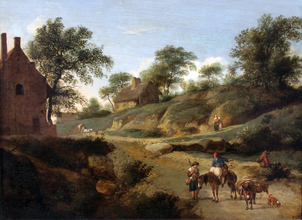 Su una strada di campagna da Jan van der Heyden
