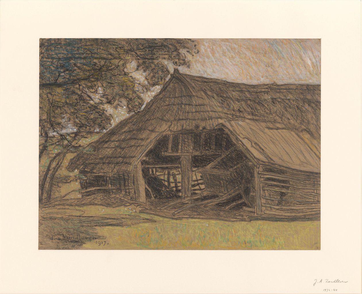 Capanna in rovina da Jan Adam Zandleven