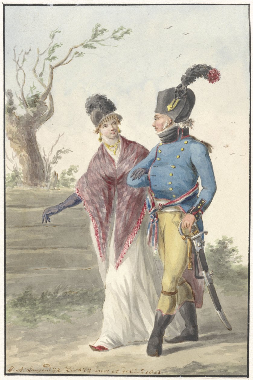 Ufficiale del Genio, 1801 da Jan Anthonie Langendijk Dzn