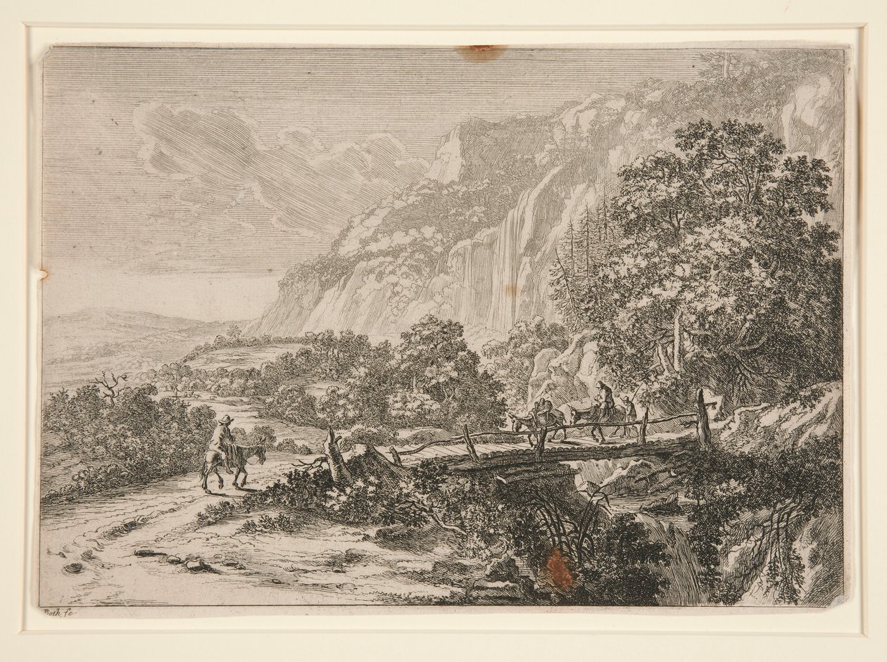 Ponte di legno. Sulmona vicino a Tivoli. da Jan Both