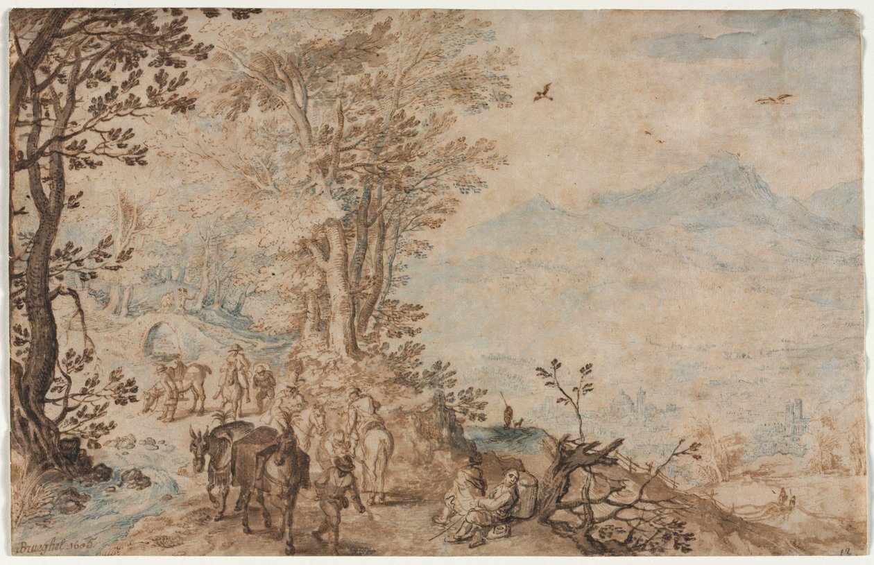 Paesaggio con Viaggiatori da Jan Brueghel