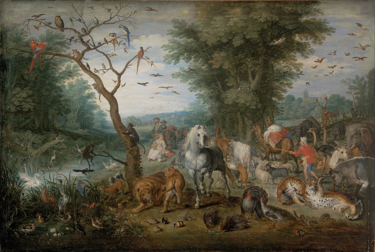 Paesaggio paradisiaco con animali da Jan Brueghel the Younger