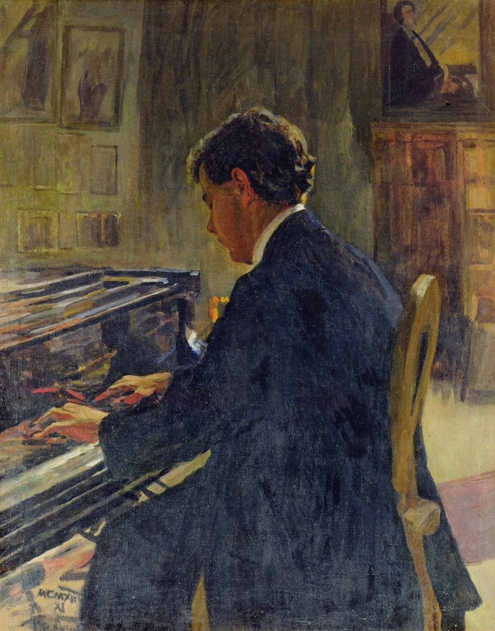 Ritratto di Joseph Hofman, 1912 da Jan Franzevich Cioglinsky