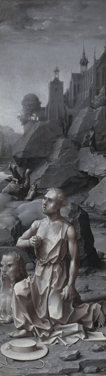 San Girolamo penitente [pannello destro], c. 15091512 da Jan Gossaert