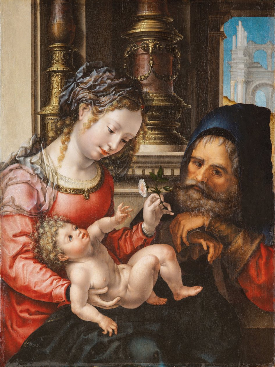 La Sacra Famiglia, c. 1527-1530 da Jan Gossaert