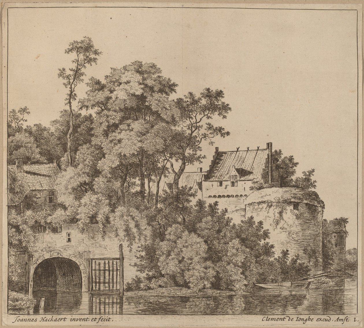 Piccola Città (Porta della Città a Gorkum?) da Jan Hackaert