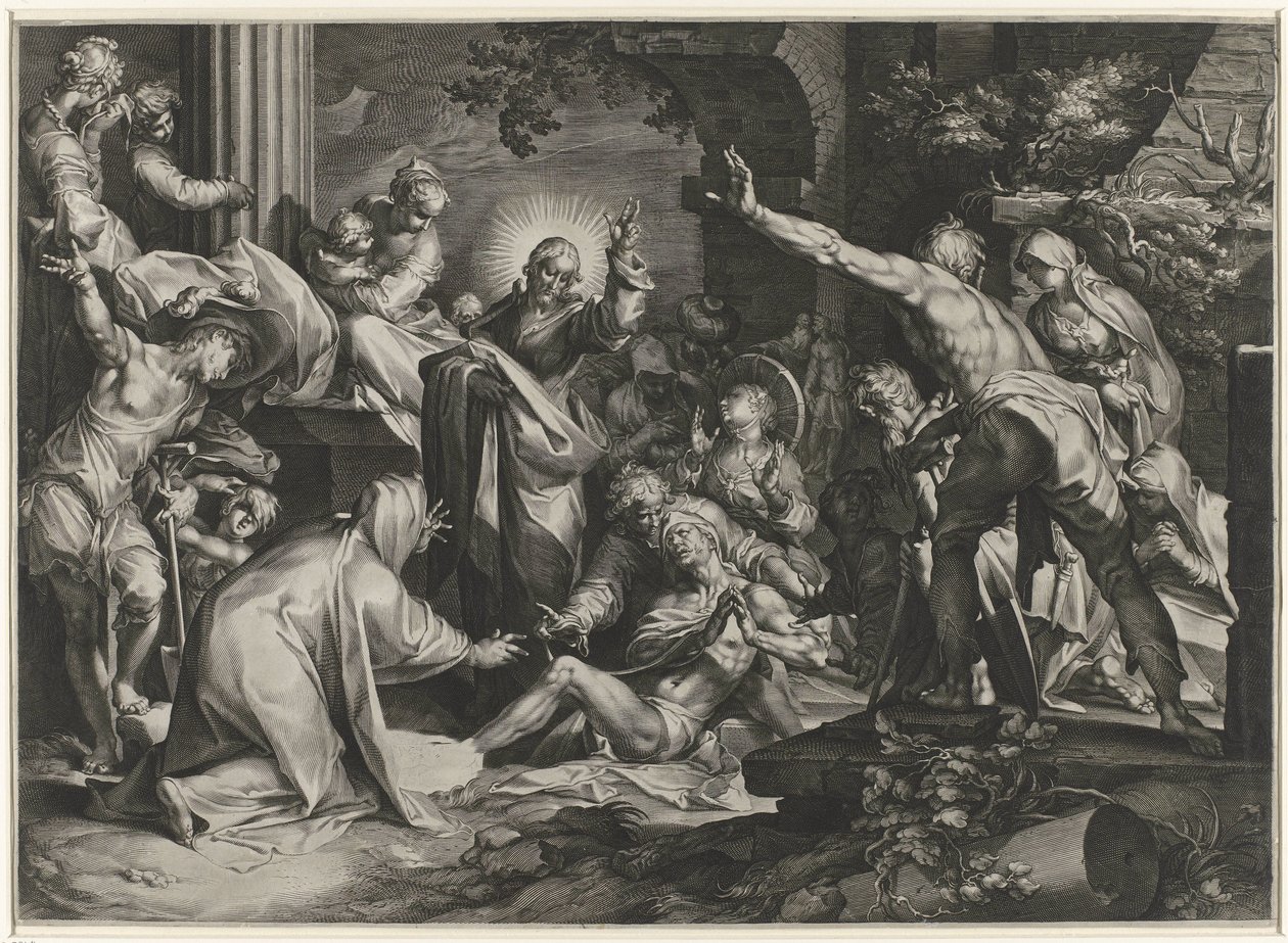 La resurrezione di Lazzaro da Jan Harmensz. Muller