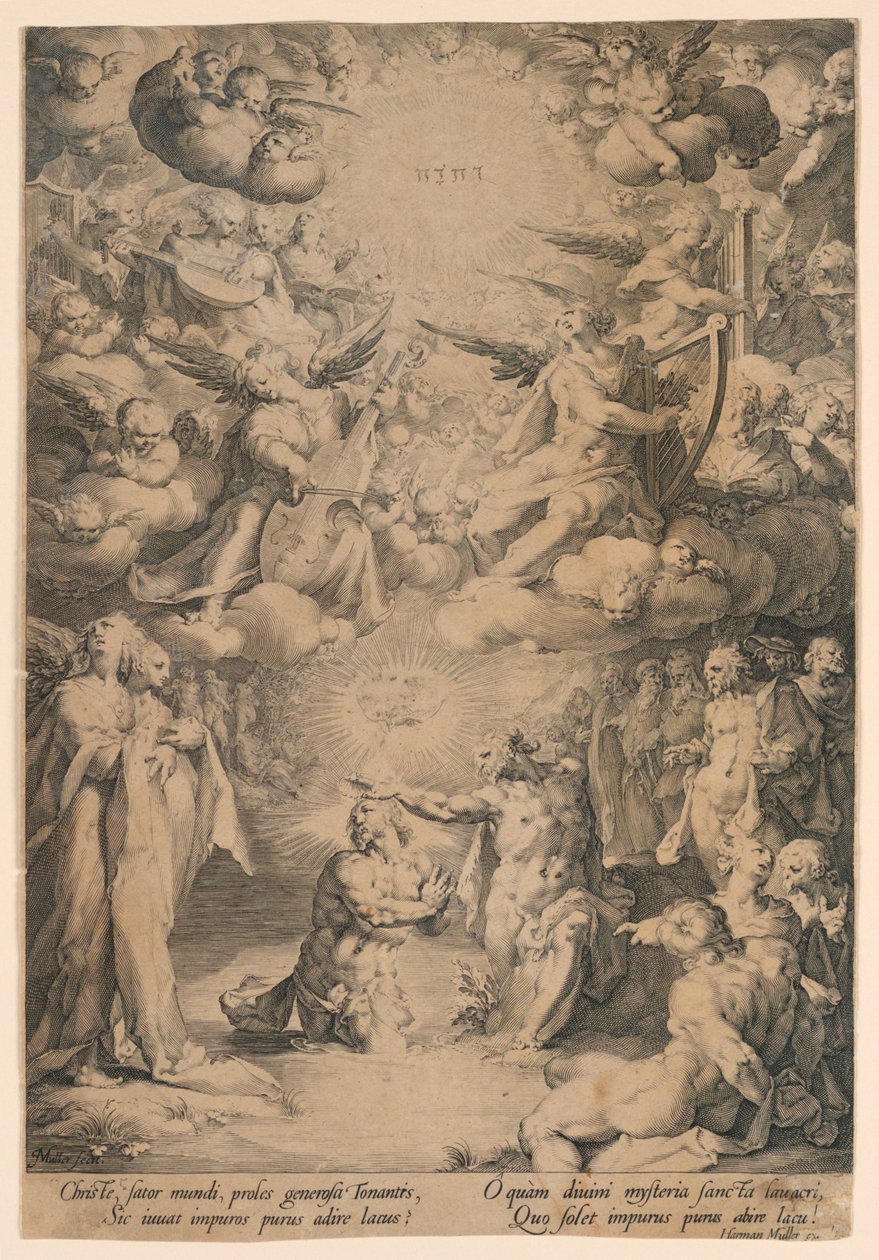 San Giovanni battezza Cristo da Jan Harmensz Muller