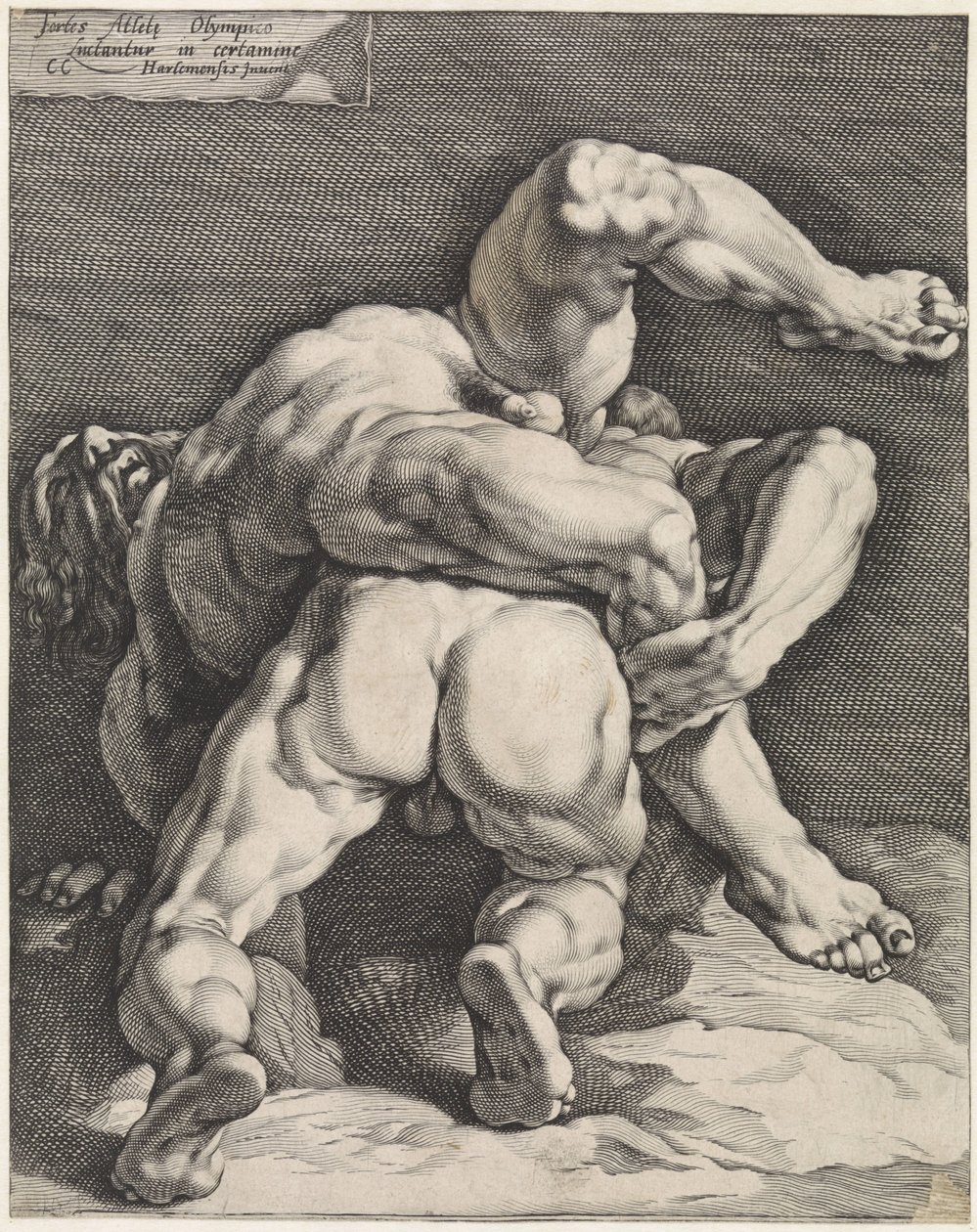 Due lottatori da Jan Harmensz. Muller