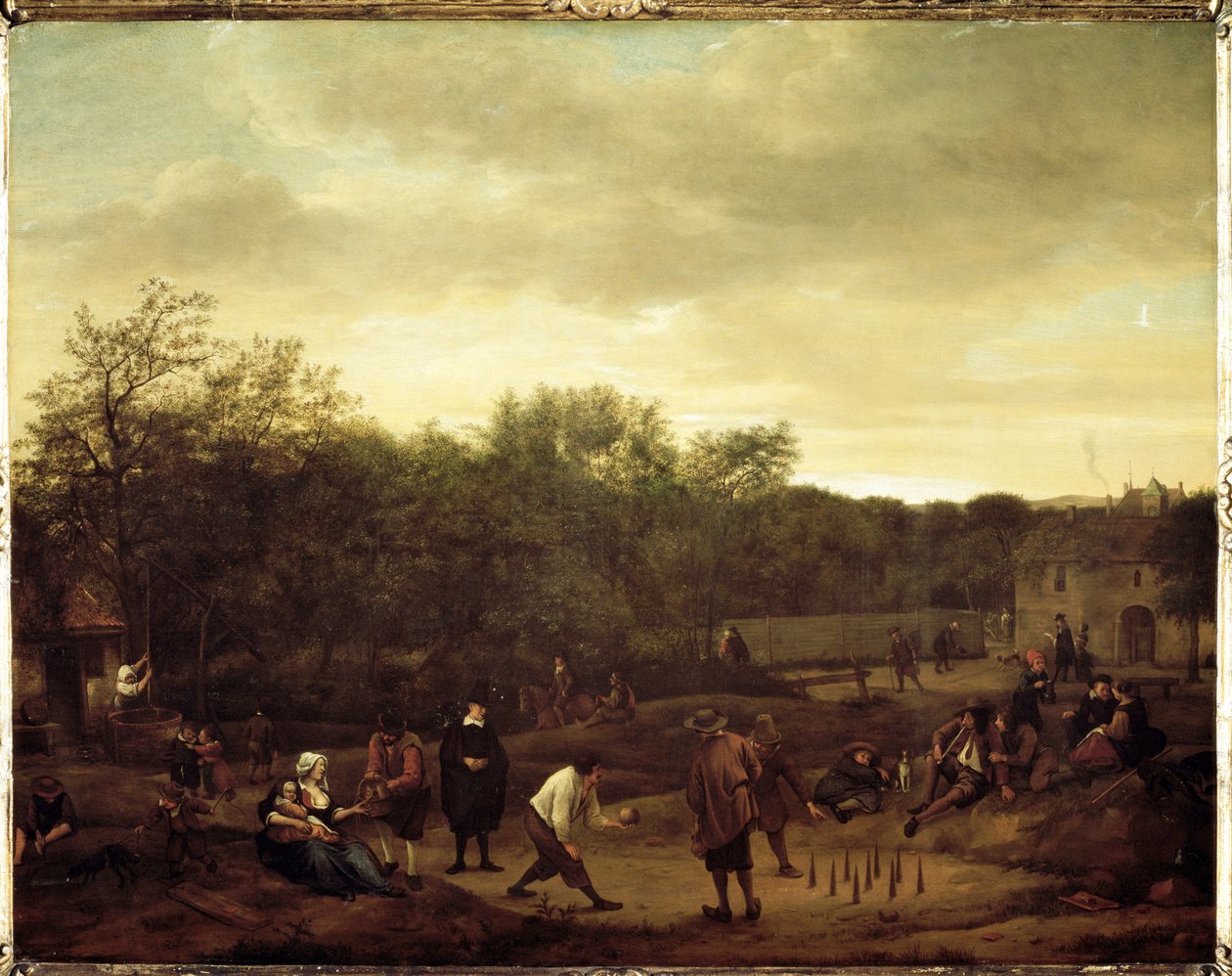 Contadini che giocano a bocce in Olanda da Jan Havicksz. Steen