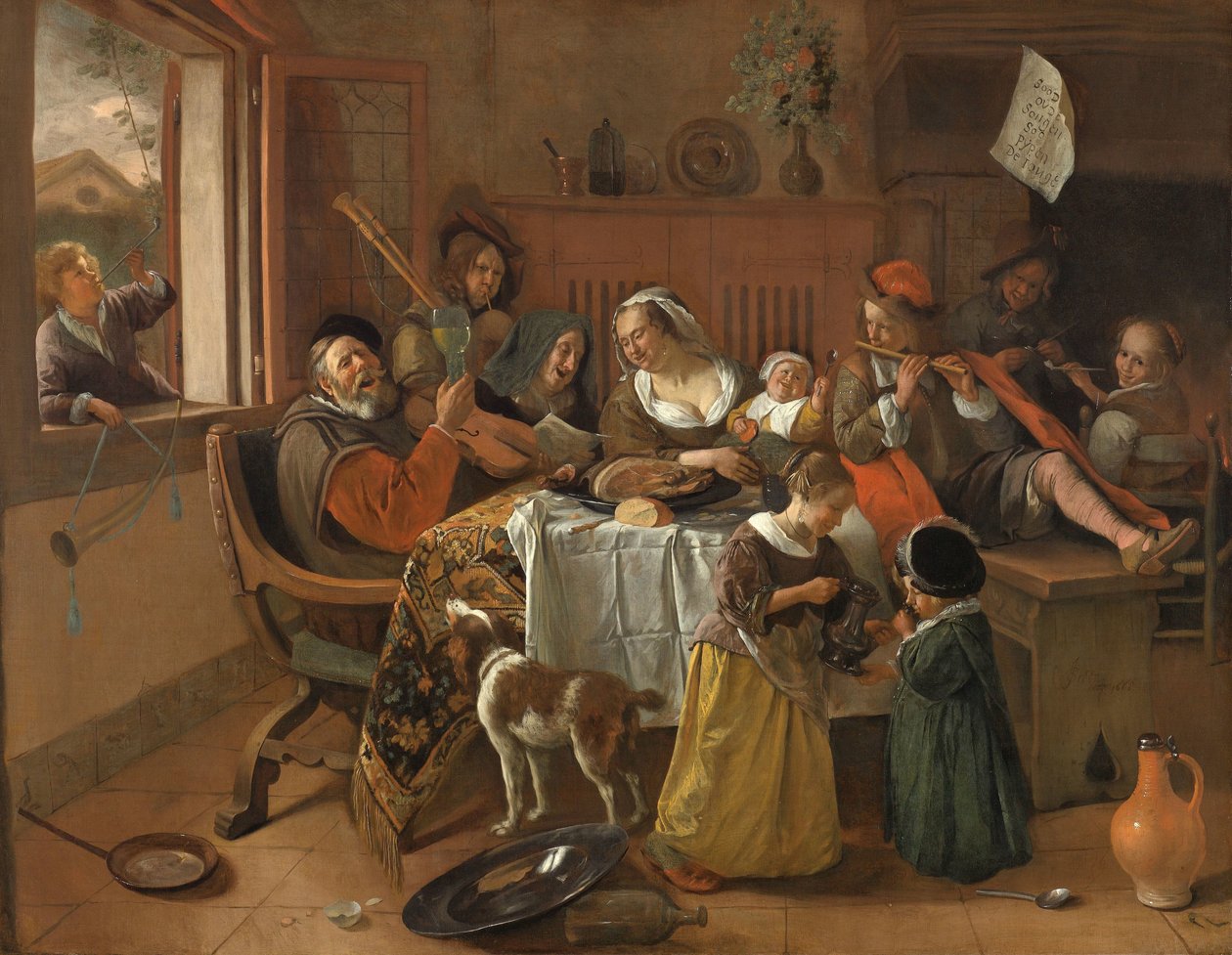La famiglia allegra da Jan Havicksz. Steen