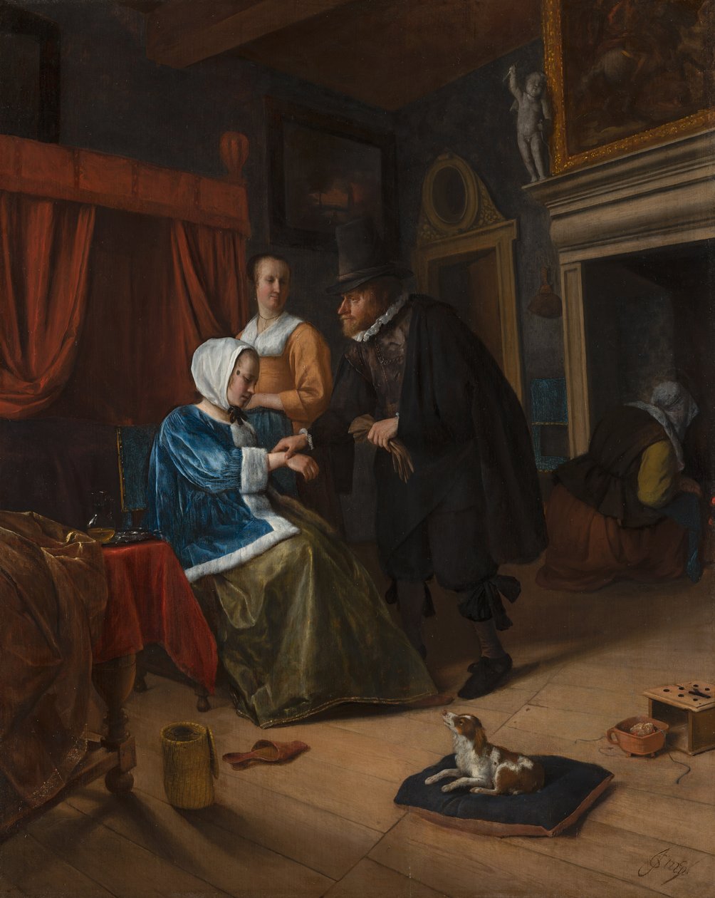 La ragazza malata da Jan Havickszoon Steen