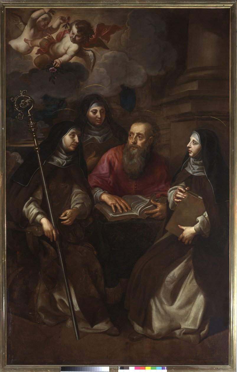 San Girolamo con tre santi (dipinto) da Jan Hovaert
