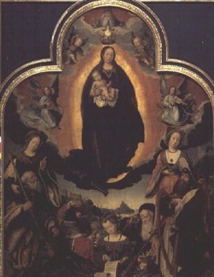 La Vergine Maria in gloria da Jan II Provost
