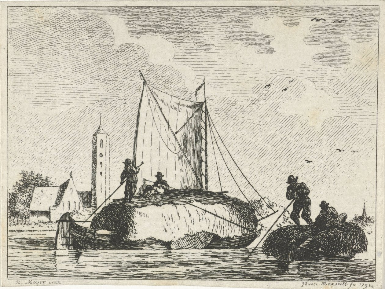 Due barche di fieno da Jan Izaak van Mansvelt