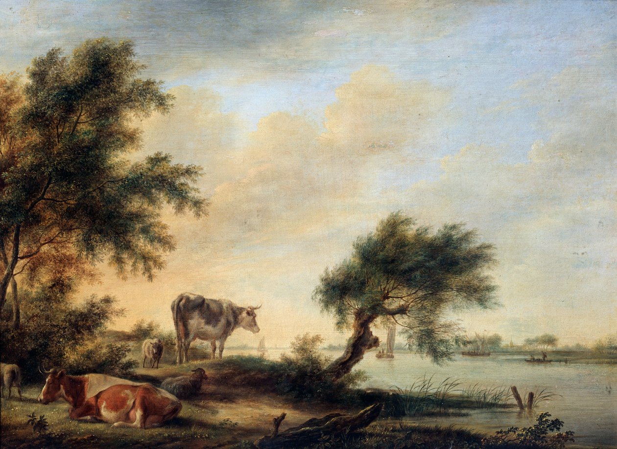 Paesaggio con un gregge, XVIII secolo da Jan Jansson