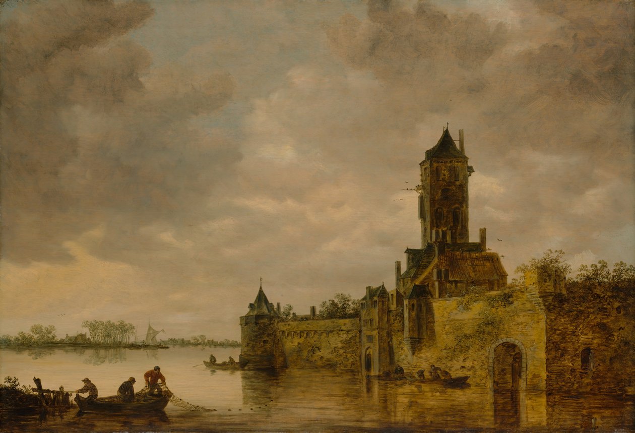 Castello vicino a un fiume, 1647 da Jan Josephsz van Goyen