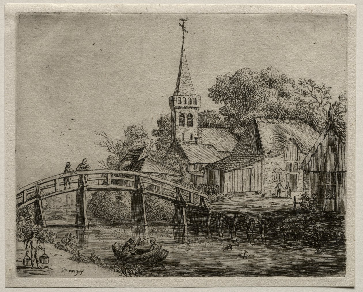 Il ponte di legno da Jan Josephsz van Goyen