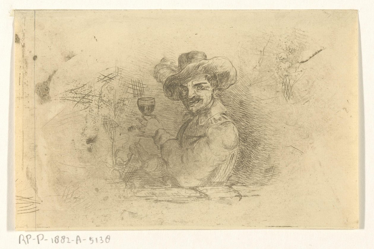 Soldato con bicchiere alzato da Jan Karel Jacob de Jonge