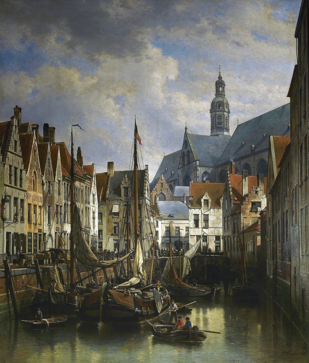 Veduta del Koolvliet ad Anversa da Jan Michiel Ruyten
