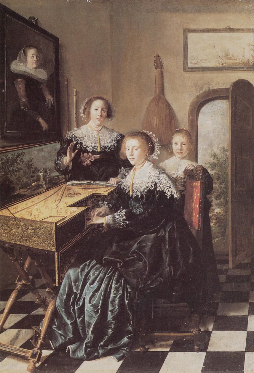 Tre donne in una casa vergine da Jan Miense Molenaer