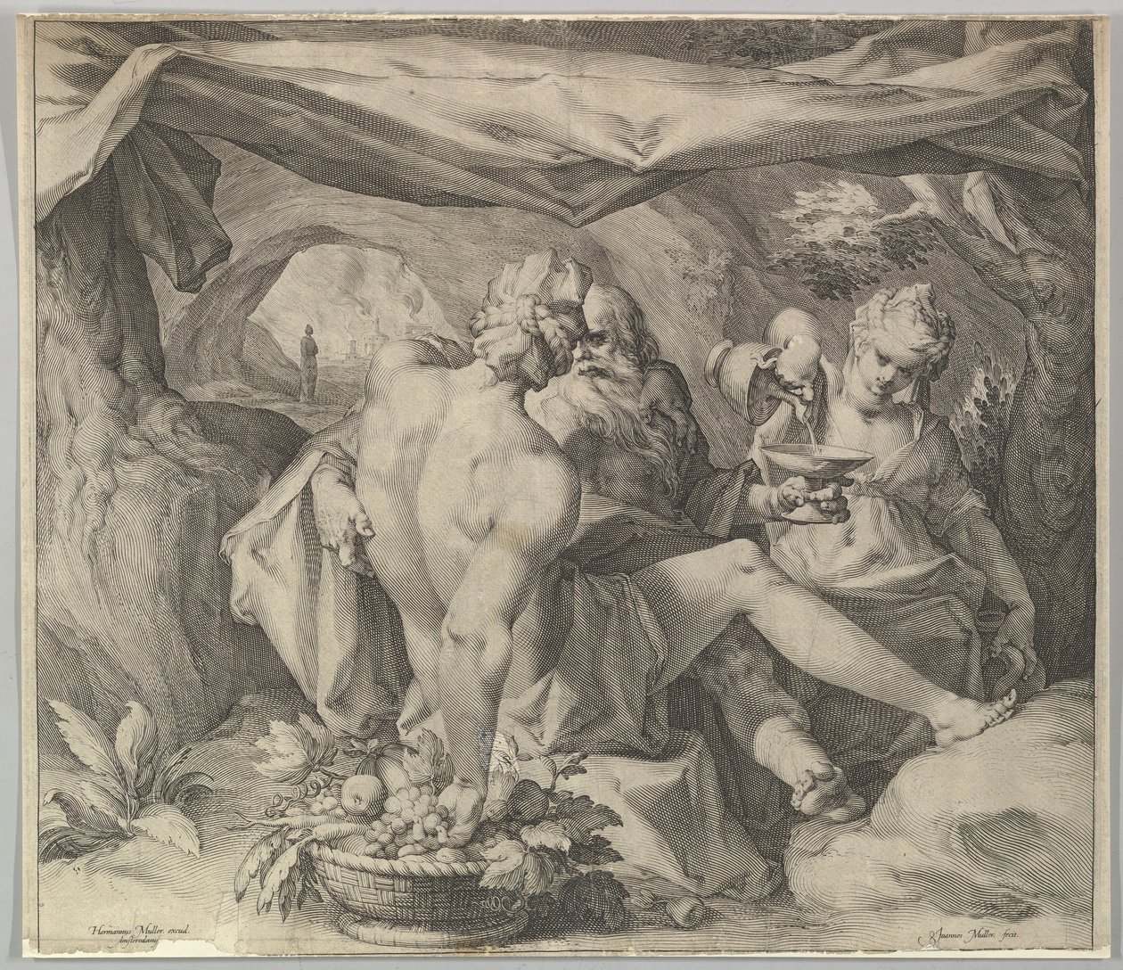 Lot e le sue figlie, ca. 1630 da Jan Muller
