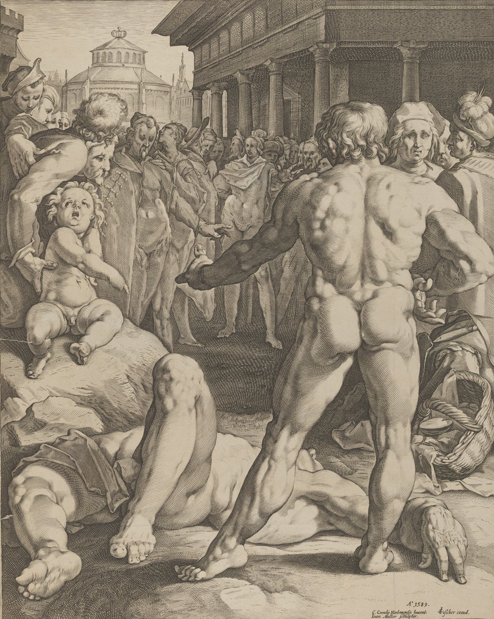 La lotta tra Ulisse e Irus da Jan Muller