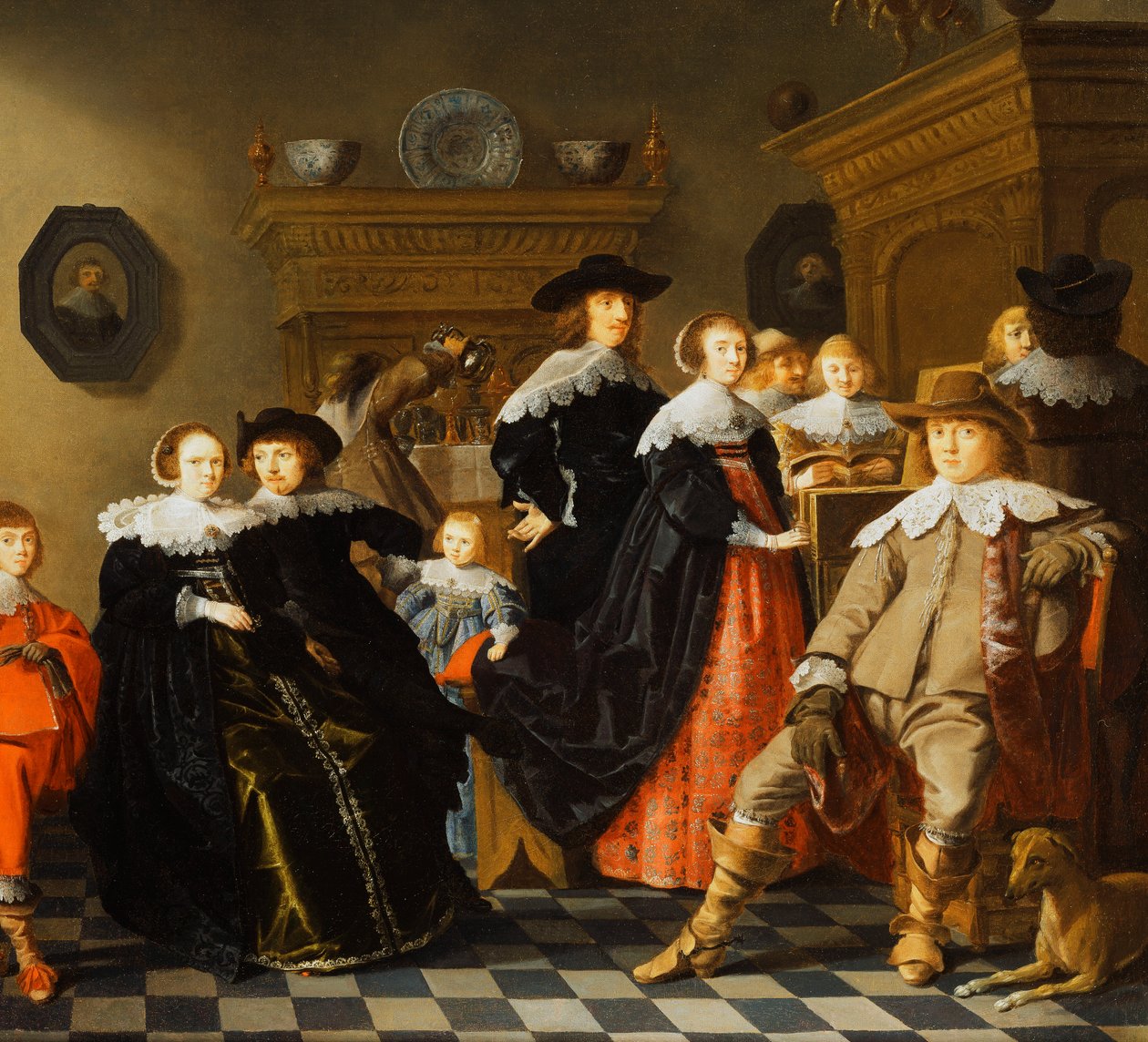 Una famiglia elegante in un interno da Jan Olis