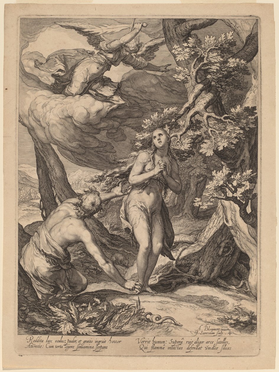 Espulsione dal Paradiso da Jan Pietersz Saenredam after Abraham Bloemaert