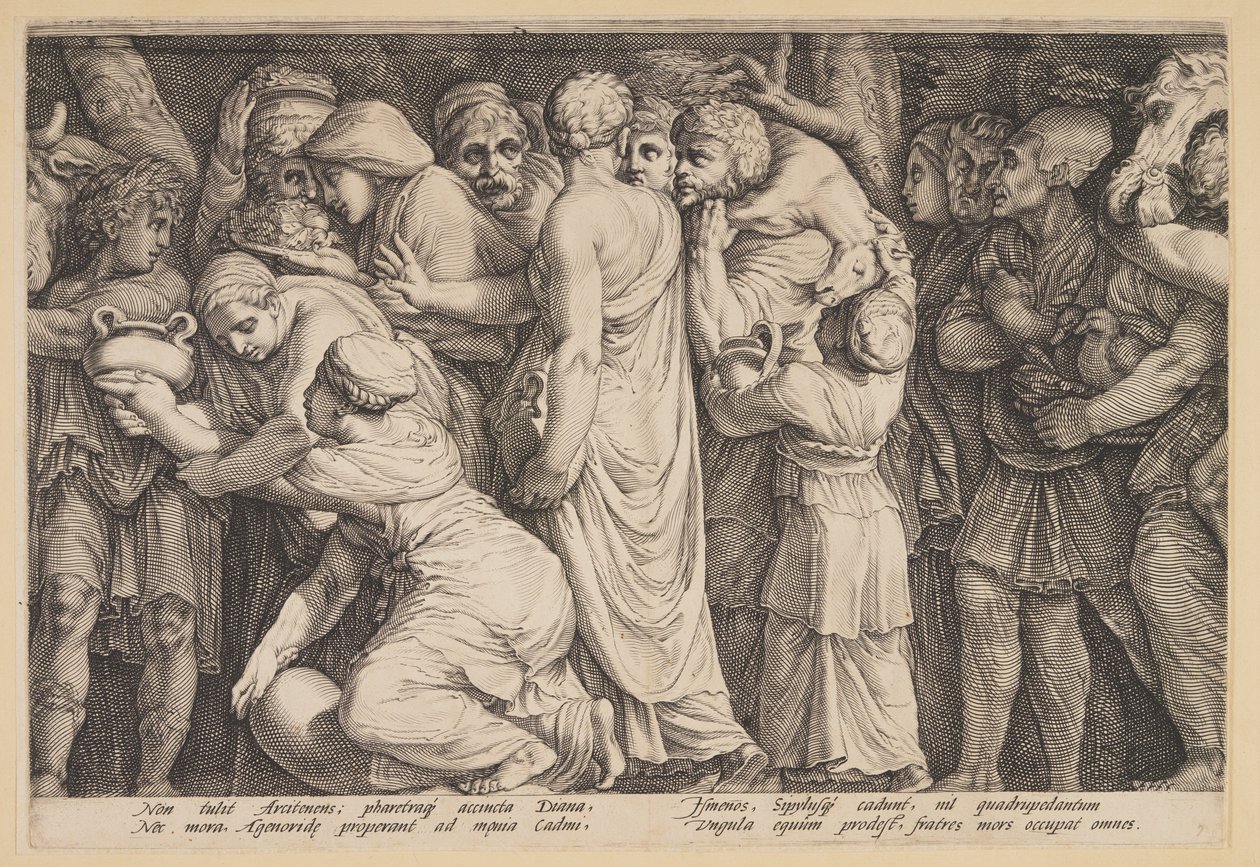 La punizione di Niobe (Piastra 7) da Jan Saenredam