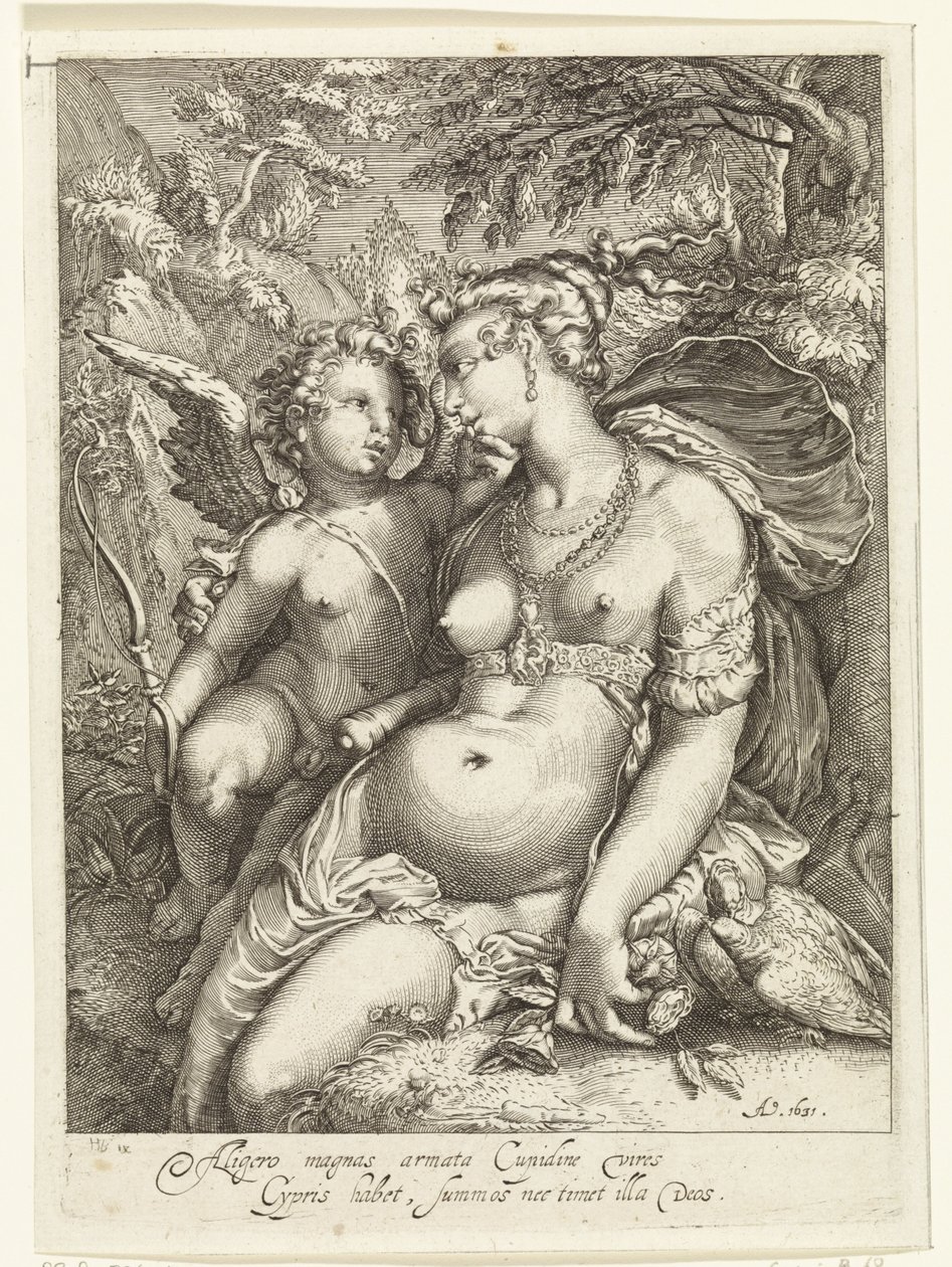 Venere e Amore da Jan Saenredam