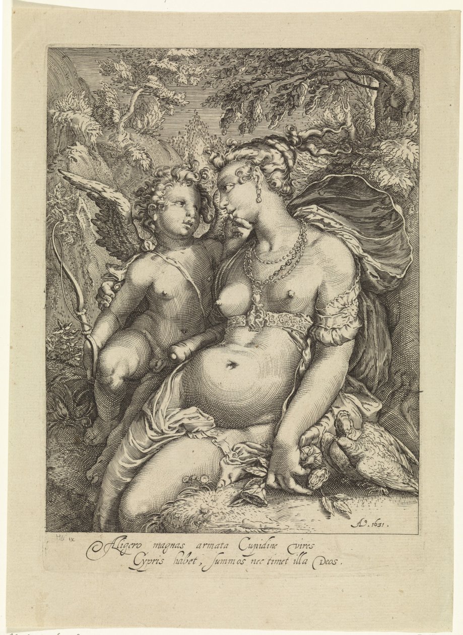 Venere e Amore da Jan Saenredam