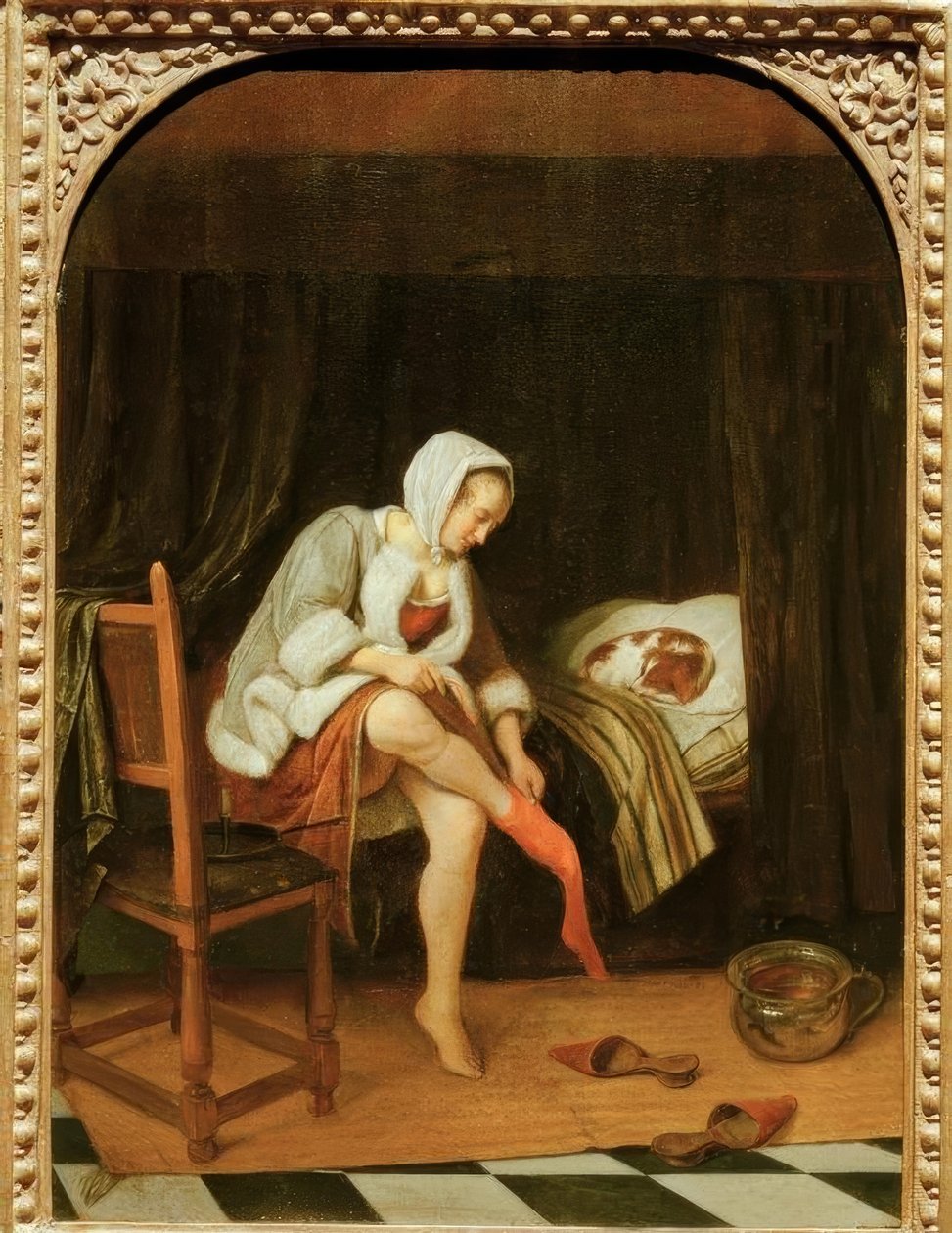 Donna alla toilette da Jan Havickszoon Steen