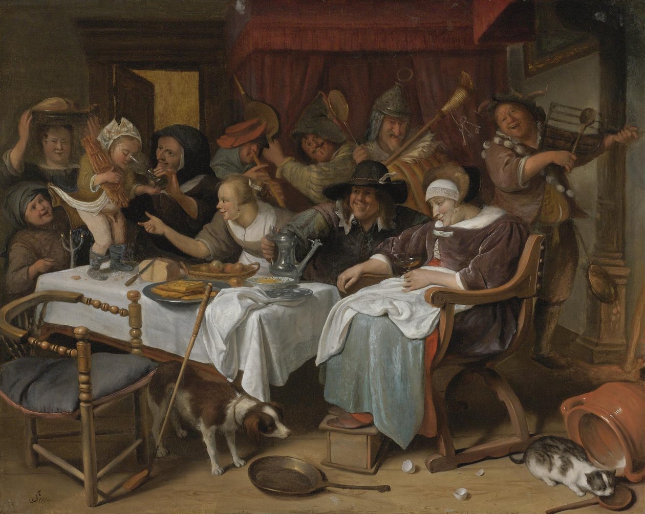 Dodicesima notte: il re beve da Jan Steen