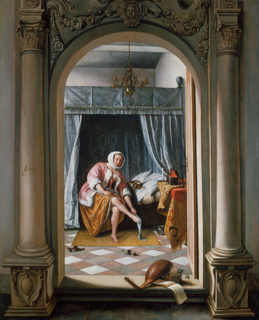 Donna alla toilette da Jan Steen