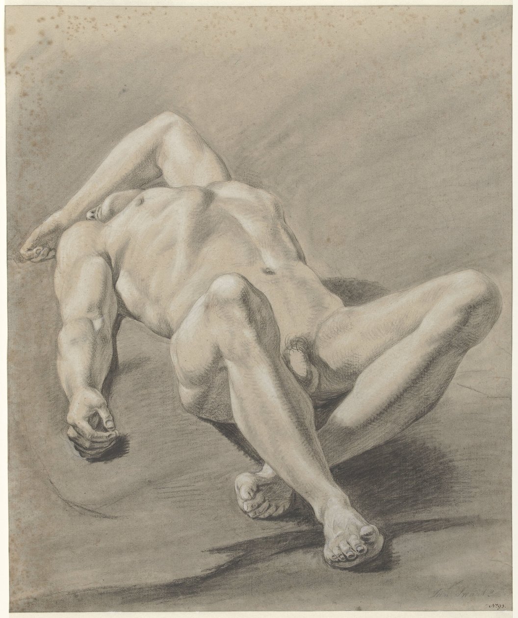 Nudo maschile sdraiato da Jan Swart