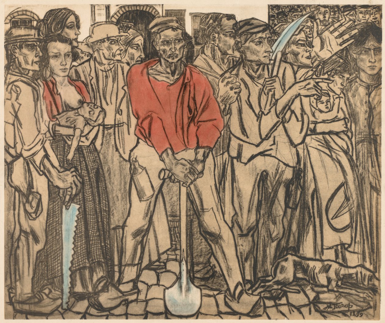 Un gruppo di lavoratori da Jan Toorop