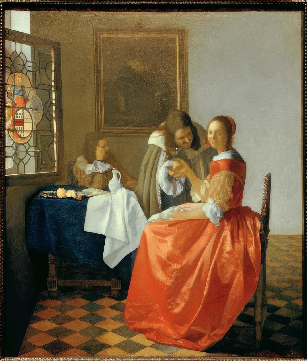 La ragazza con il bicchiere di vino da Jan Vermeer van Delft