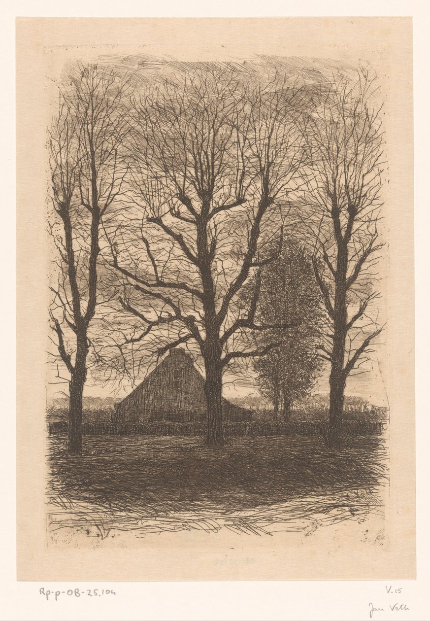 Fattoria tra alberi alti, Ewijkshoeve da Jan Veth