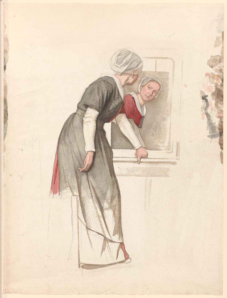 Donna in piedi davanti a uno specchio da Jan Veth