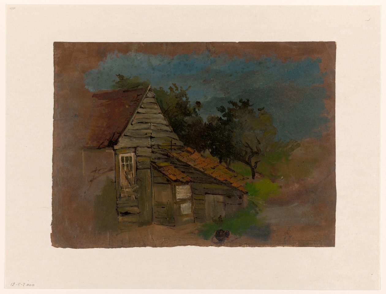 Casa contadina con piccolo fienile da Jan Weissenbruch