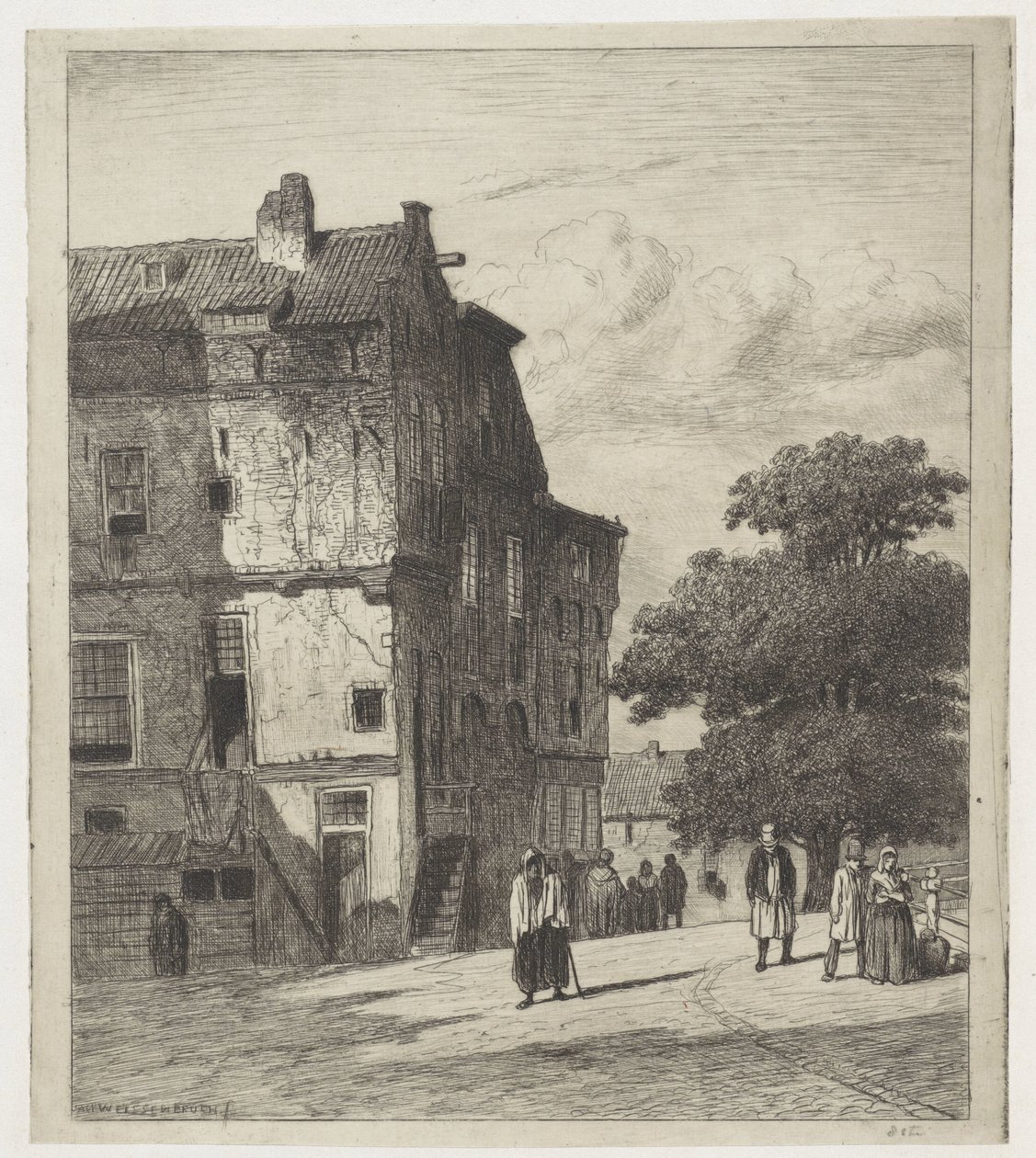 Veduta di una strada ad Amsterdam da Jan Weissenbruch