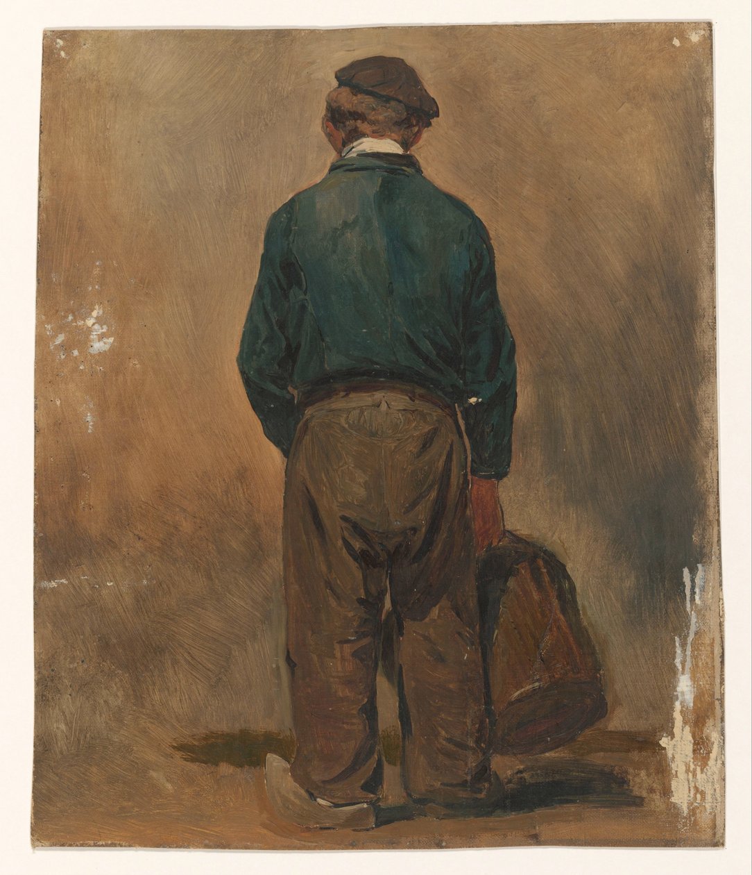 Pescatore con un cesto, visto da dietro da Jan Weissenbruch