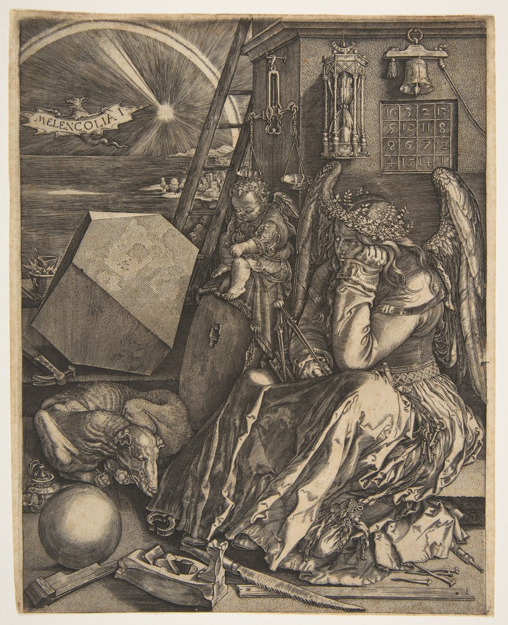 Melencolia I, copia, 1602 da Jan Wierix