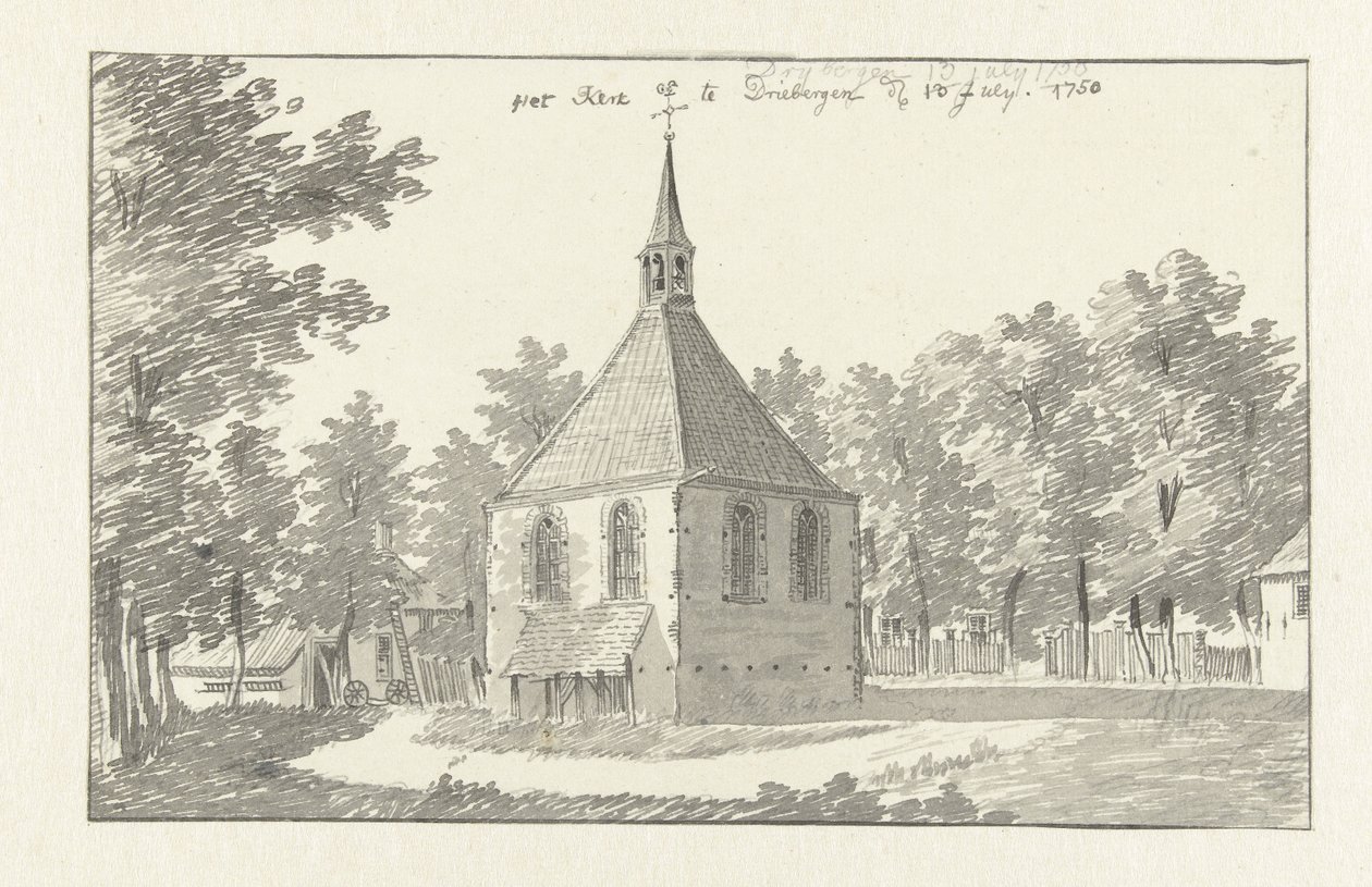 Veduta della chiesa di Driebergen da Jan de Beijer
