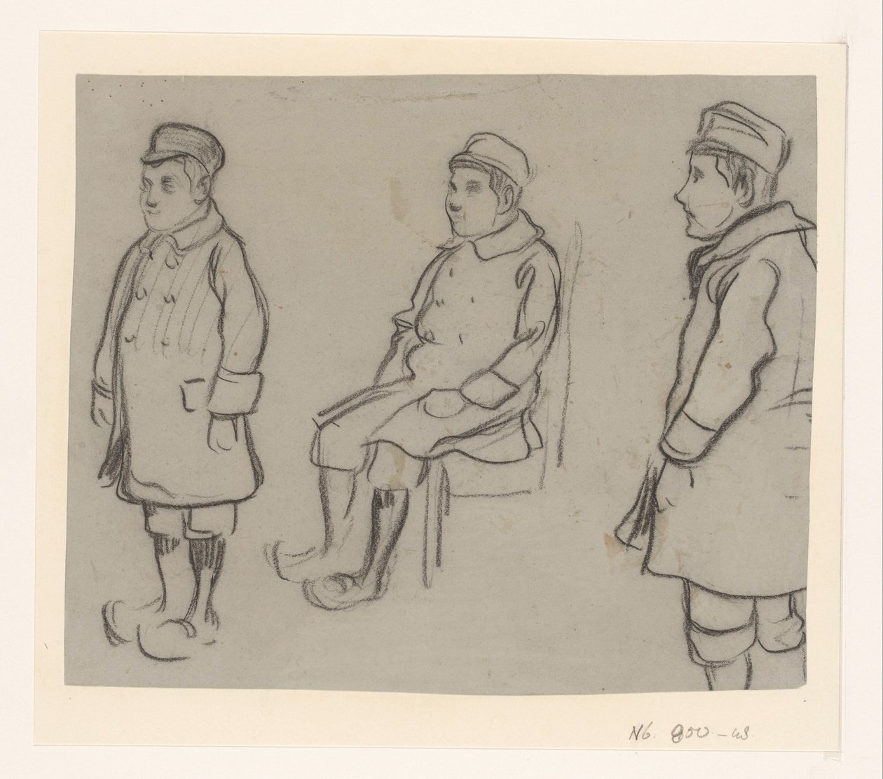 Schizzi di un ragazzo di campagna da Jan de Waardt